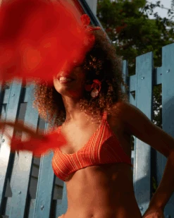 Bobby Bikini Top - Cherry Rib