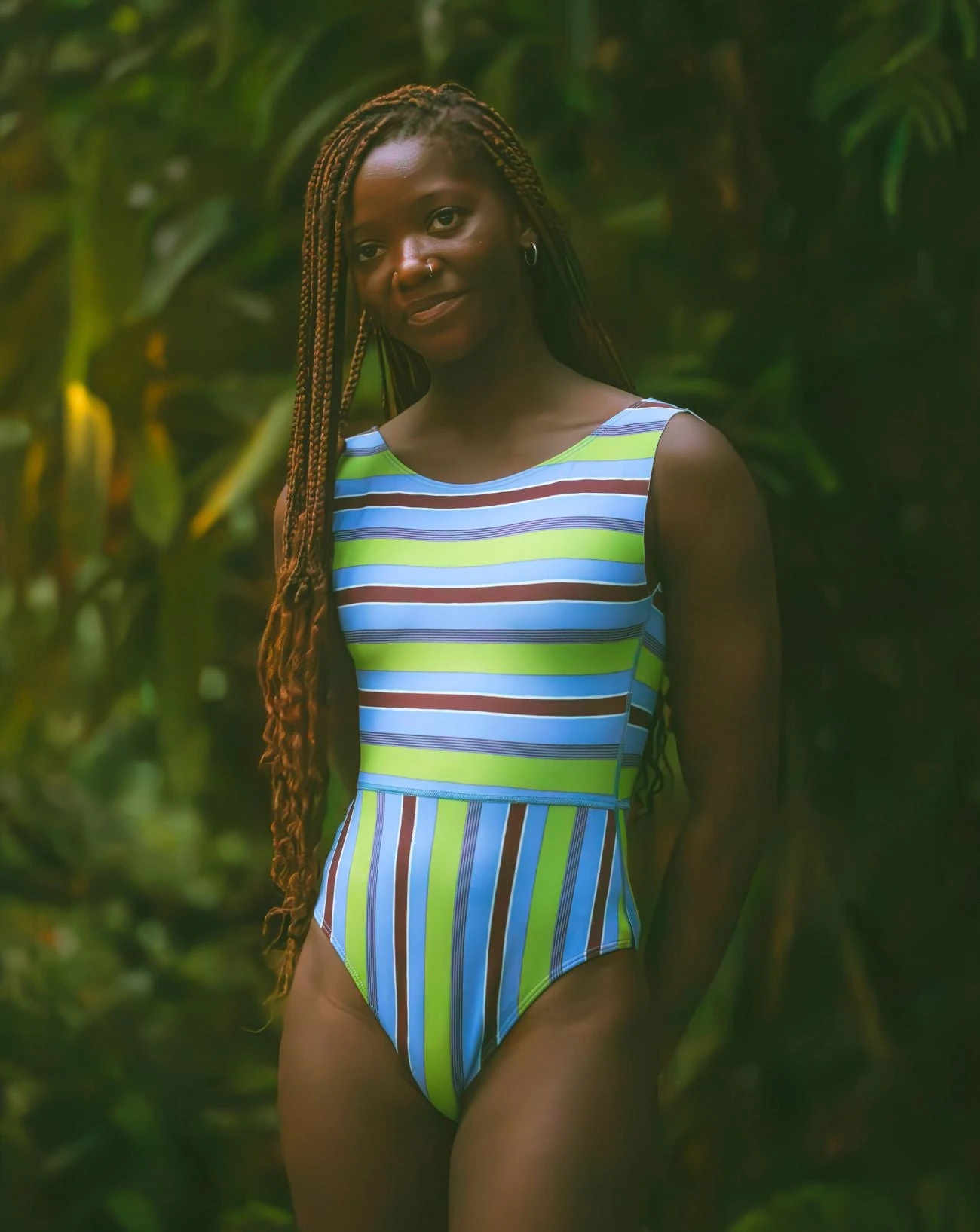 Pacific One Piece - Aqua Stripe 3 Pacific One Piece - Aqua Stripe