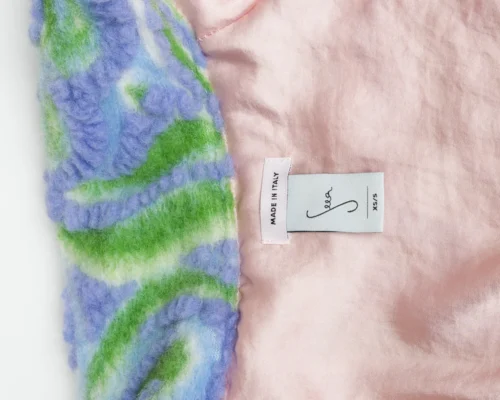 Betty Coat - Ofelia Wool -The Sea Wear Store Betty Ofelia Wool Blue Swirl Pattern Coat Jacket Apparel Clothing Raglan Sleeves 11