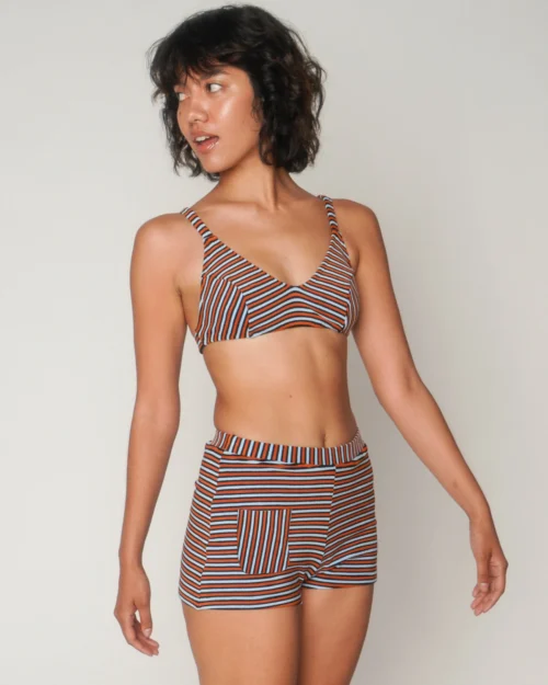Bobby Bikini Top - Miles -The Sea Wear Store Bobby Miles Blue Red Stripe Bikini Top Swim Suit 3
