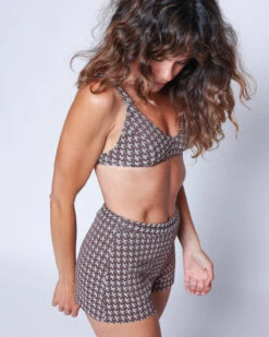 Bobby Shorts - Mustang -The Sea Wear Store Bobby Mustang Brown Plaid Bikini Shorts Swim Suit 7