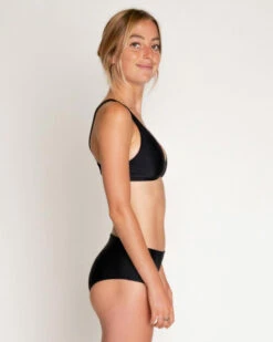 Brasilia High Waist Bikini Bottom - Black -The Sea Wear Store Brasilia Black Bikini Swim Suit Sun Protection 12