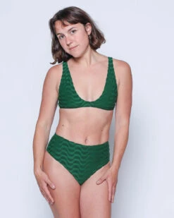 Brasilia Bikini Top - Piscis -The Sea Wear Store Brasilia Piscis Green Textured Pattern Bikini Swim Suit 18