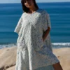 Brynne Dress - Nimbus -The Sea Wear Store Brynne Nimbus White Blue Textured Changing Cape Towel Dress Poncho 6 scaled