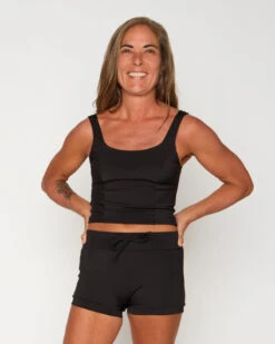 Emma Swim Short - Black 11 Emma Swim Short - Black -The Sea Wear Store Emma Black Swim Suit Shorts Bottoms 3