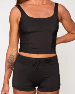 Emma Swim Short - Black 14 Emma Swim Short - Black -The Sea Wear Store Emma Black Swim Suit Shorts Bottoms 6