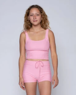Emma Swim Short - Pink -The Sea Wear Store Emma Pink Swim Suit Shorts Bottoms 1