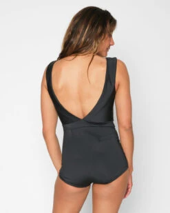 Frida One Piece - Black 14 Frida One Piece - Black -The Sea Wear Store Frida Black Swim Suit One Piece V Neck 3