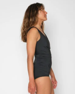 Frida One Piece - Black 13 Frida One Piece - Black -The Sea Wear Store Frida Black Swim Suit One Piece V Neck 4