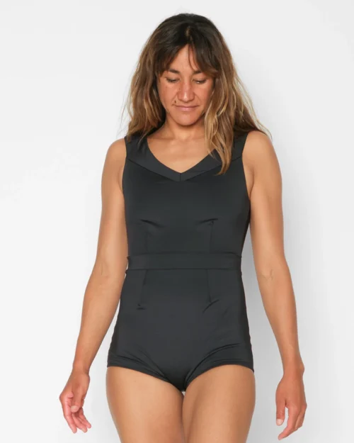 Frida One Piece - Black -The Sea Wear Store Frida Black Swim Suit One Piece V Neck 7