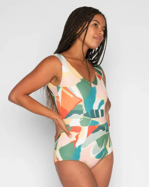 Frida One Piece - Brisa 13 Frida One Piece - Brisa -The Sea Wear Store Frida Brisa Multicolor Floral Pattern Swim Suit One Piece V Neck 6