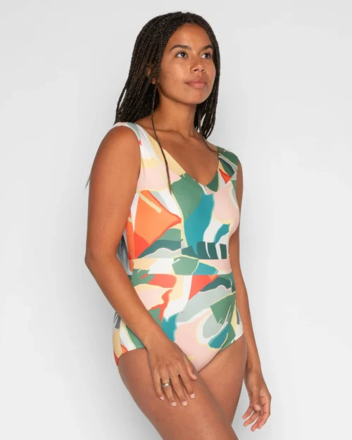 Frida One Piece - Brisa 12 Frida One Piece - Brisa -The Sea Wear Store Frida Brisa Multicolor Floral Pattern Swim Suit One Piece V Neck 7