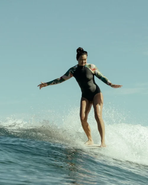 Gaviotas Surf Suit - Brisa (RC-Skin) 21 Gaviotas Surf Suit - Brisa (RC-Skin) -The Sea Wear Store Gaviotas Brisa Green Multifloral Floral Pattern Long Sleeve Surf Suit UV Protection Swim Suit 1