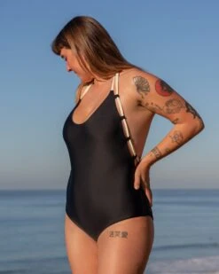 Camryn Reversible One Piece - Black / Walnut -The Sea Wear Store SEEA Camryn OnePiece BlackWalnut 4X5 3