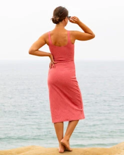 Delilah Dress - Flamingo -The Sea Wear Store SEEA Delilah SlipDress Flamingo 4X5 2