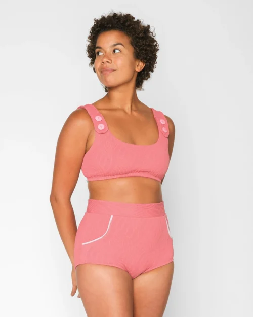 Georgia High Waist Bikini Bottom - Flamingo -The Sea Wear Store SEEA Georgia Bikini Flamingo 4X5 3 fb7907c3 0917 4127 8606 cb6178f199c8