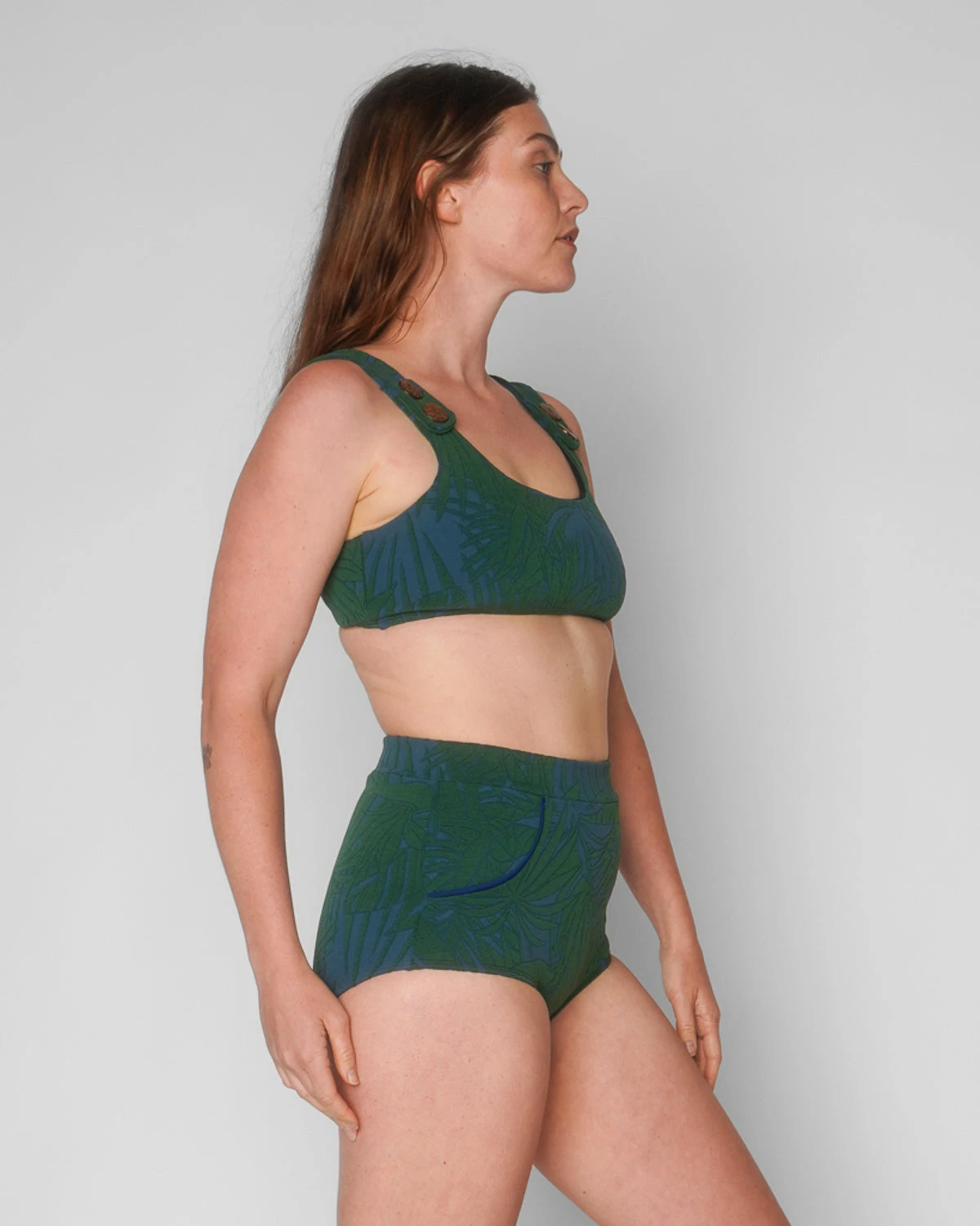 Georgia High Waist Bikini Bottom - Jardim 8 Georgia High Waist Bikini Bottom - Jardim - Image 6