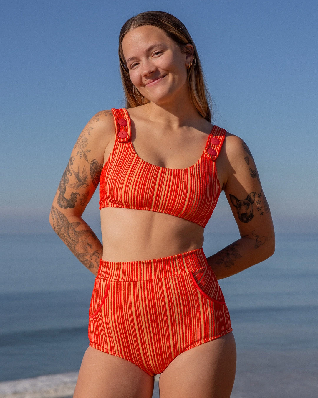 Georgia Bikini Top - Cherry Rib 5 Georgia Bikini Top - Cherry Rib - Image 3