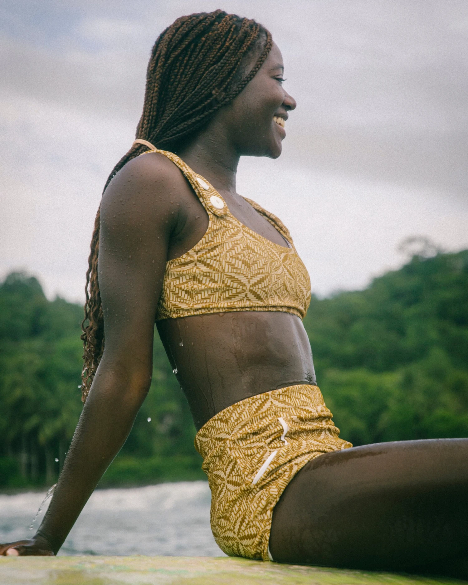 Georgia High Waist Bikini Bottom - Simi 3 Georgia High Waist Bikini Bottom - Simi