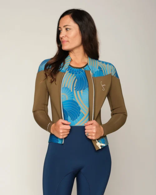 Haze 2mm Yulex Jacket - Seaflower -The Sea Wear Store SEEA Haze Yulex Seaflower 4X5 1