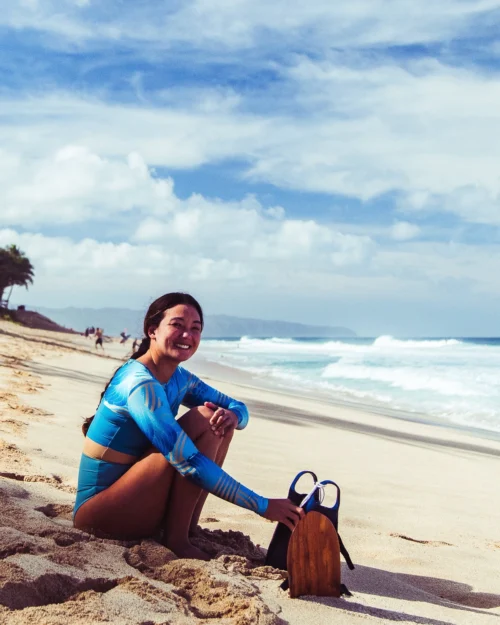 Hermosa One Piece - Seaflower 16 Hermosa One Piece - Seaflower -The Sea Wear Store SEEA Hermosa Surfsuit Seaflower Lifestyle 4X5 3