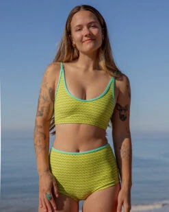 Flor Bikini Bottom - Greeno -The Sea Wear Store SEEA Maggie Top Greeno 4x5 2 1