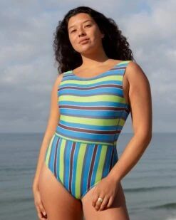 Pacific One Piece - Aqua Stripe 17 Pacific One Piece - Aqua Stripe -The Sea Wear Store SEEA Pacific OnePiece Aquastripe 4x5 1