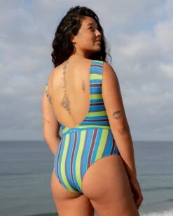 Pacific One Piece - Aqua Stripe 18 Pacific One Piece - Aqua Stripe -The Sea Wear Store SEEA Pacific OnePiece Aquastripe 4x5 3