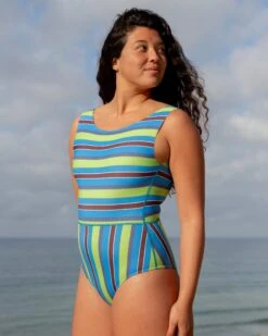 Pacific One Piece - Aqua Stripe 19 Pacific One Piece - Aqua Stripe -The Sea Wear Store SEEA Pacific OnePiece Aquastripe 4x5 4