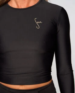 Palomar Crop Top Rashguard - Black -The Sea Wear Store SEEA Palomar Rashguard Black 4X5 12