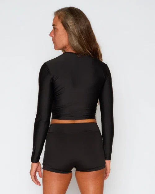 Palomar Crop Top Rashguard - Black 20 Palomar Crop Top Rashguard - Black -The Sea Wear Store SEEA Palomar Rashguard Black 4X5 9
