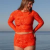 Palomar Crop Top Rashguard - Mandarina -The Sea Wear Store SEEA Palomar Rashguard Mandarina 4X5 1 scaled