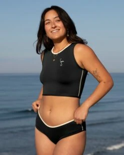 Ramona Tank - Black (RC-Skin) -The Sea Wear Store SEEA RamonaMaggie TankBottom Black 4x5 14