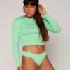Palomar Crop Top Rashguard - Yerba -The Sea Wear Store SEEA SP21 Palomar Yerba 1
