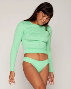 Palomar Crop Top Rashguard - Yerba -The Sea Wear Store SEEA SP21 Palomar Yerba 2
