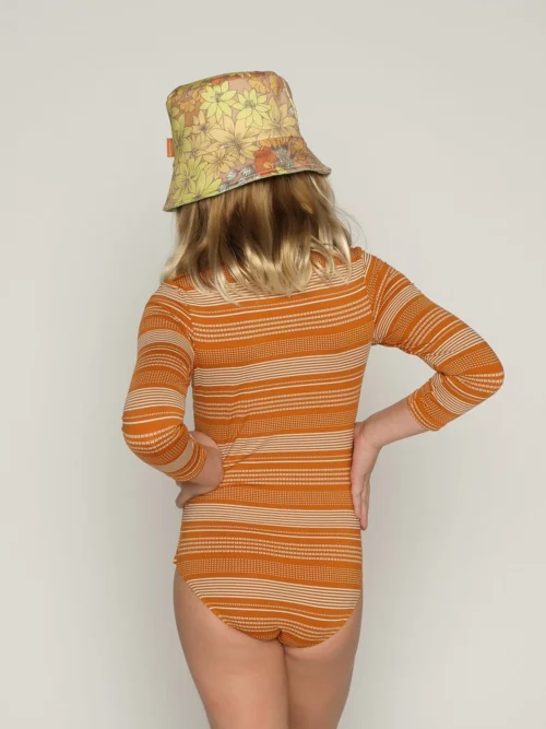 Sandpiper Kids Bodysuit - Apricot 8 Sandpiper Kids Bodysuit - Apricot -The Sea Wear Store SEEA Sandpiper Girls Apricot 4X5 2