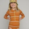 Sandpiper Kids Bodysuit - Apricot -The Sea Wear Store SEEA Sandpiper Girls Apricot 4X5 4