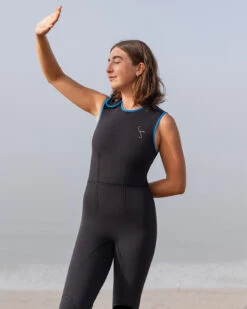 Sydney 2mm Yulex Long Jane - Black/Blue -The Sea Wear Store SEEA Sydney LongJane BlackBlue 4X5 5