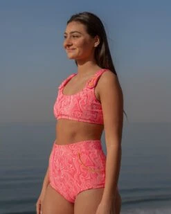Georgia Bikini Top - Pink Glow -The Sea Wear Store SU25 Georgia TopBottom PinkGlow VP 4