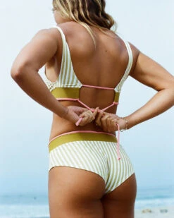 Naya Bikini Top - Khaki Stripe -The Sea Wear Store Seea AO25 NayaKhakiStripe Madison 5