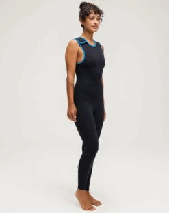 Sydney 2mm Yulex Long Jane - Black/Blue -The Sea Wear Store Sydney BlackBlue 2x5Crops2